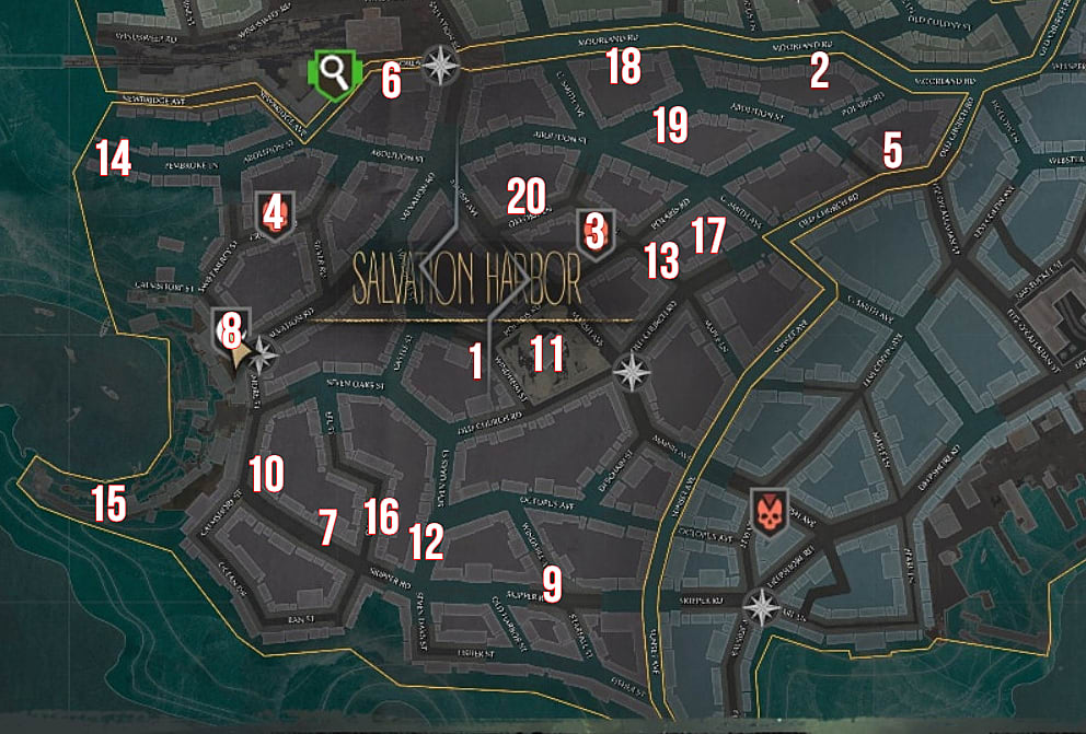 The Sinking City Side Case And Main Quest Locations The