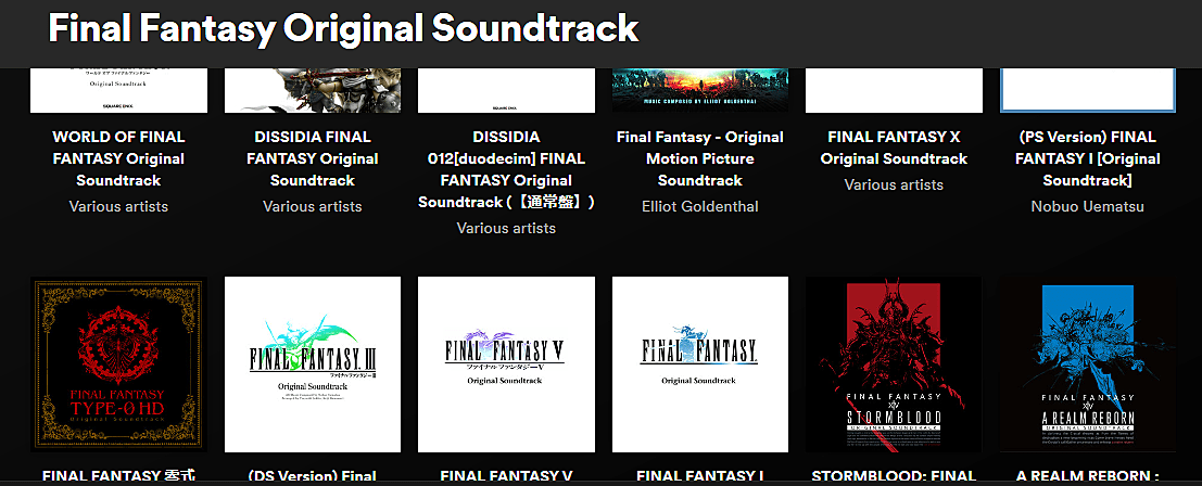 final fantasy ost playlist