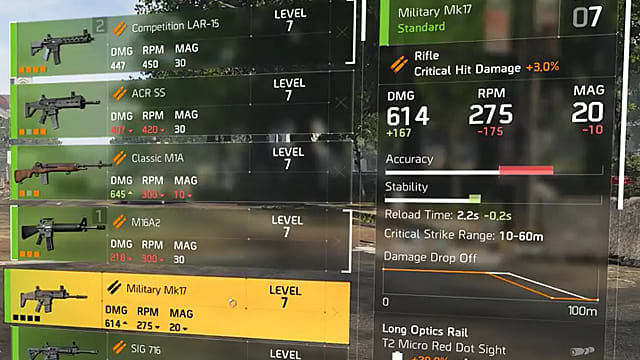 the division 2 weapons