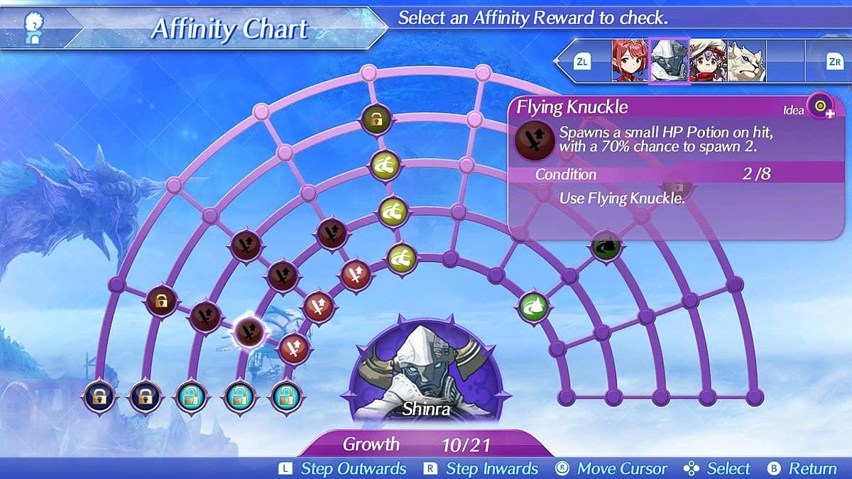 Zenobia Affinity Chart