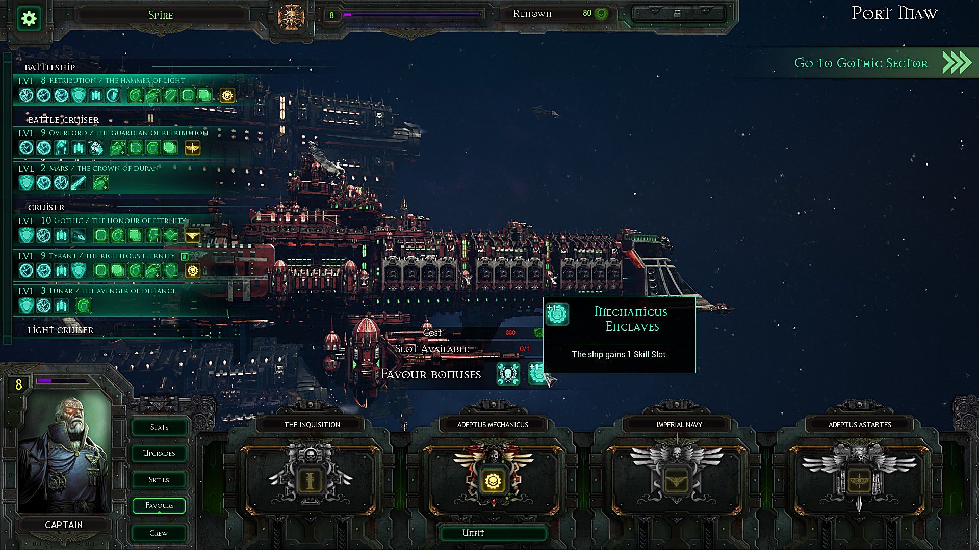 ships not appering in campaign battle fleet gothica