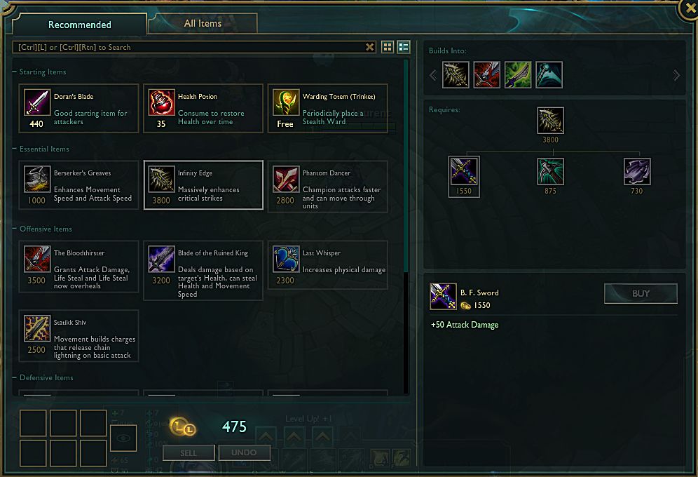 league of legends items