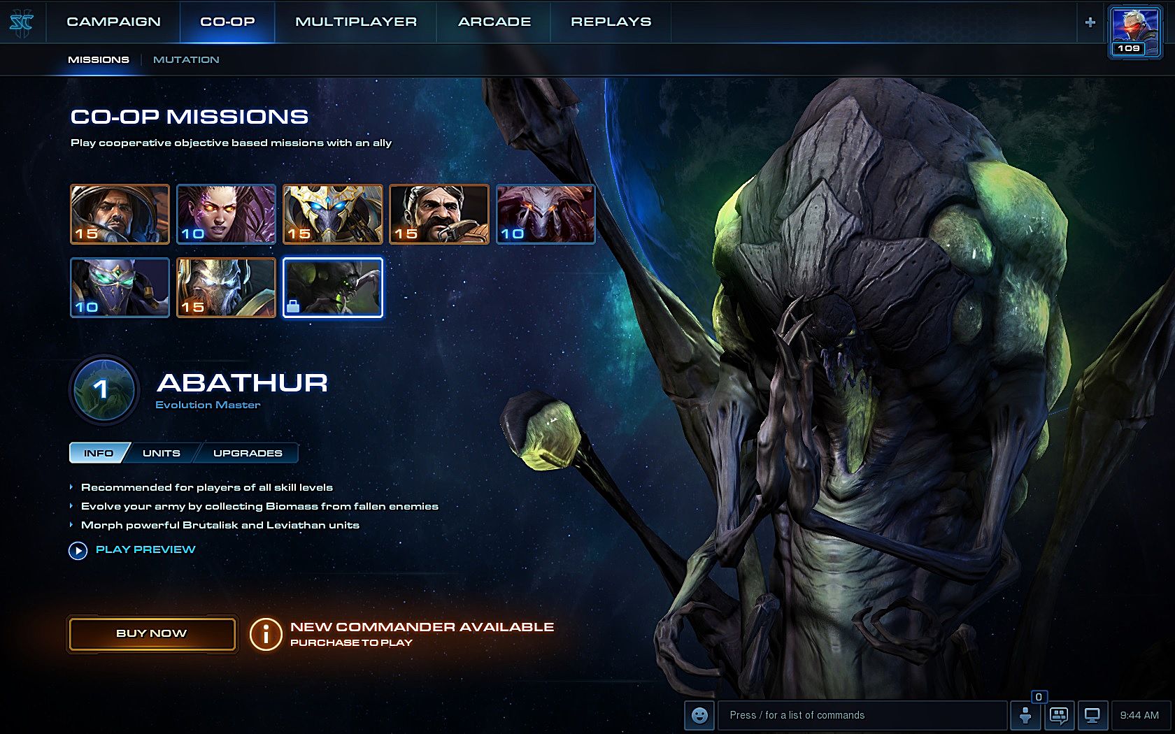 starcraft 2 new coop commander