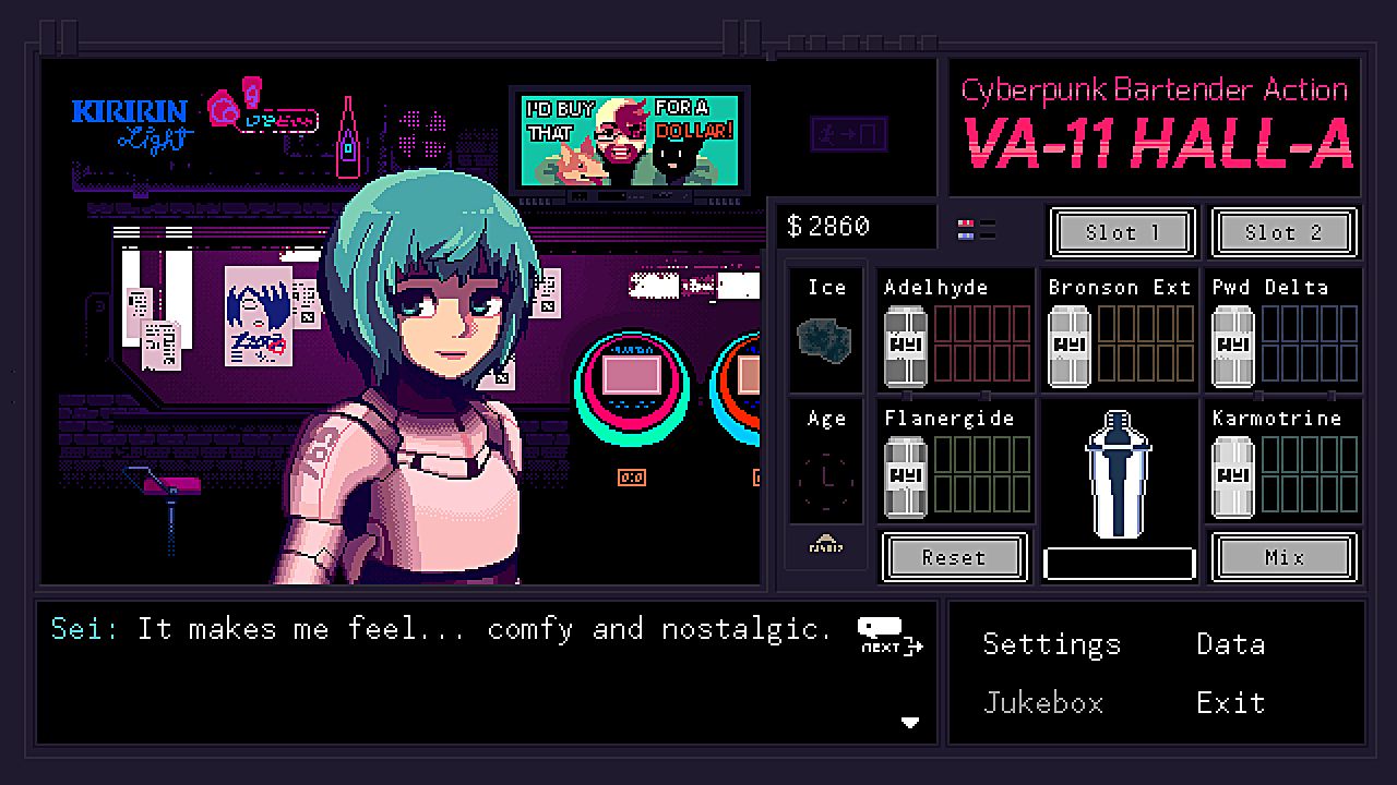 Va 11 Hall A Cyberpunk Bartender Action Review Pour Me Another Va 11 Hall A Cyberpunk Bartender Action