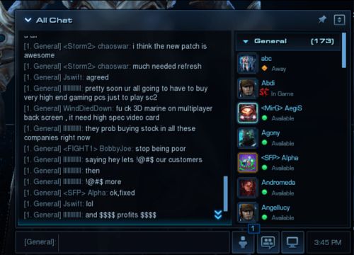 starcraft 2 game in chat