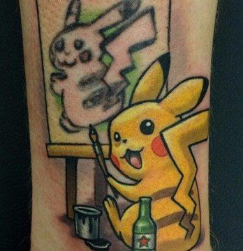 35 Insane Mind-blowing Radical Adjective-y Pokemon Tattoos