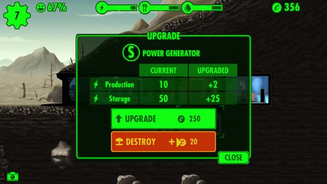 fallout shelter room size