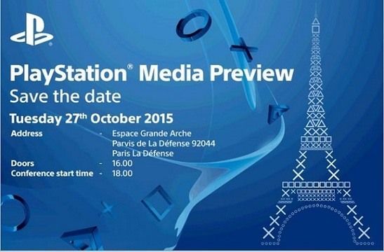 Sony s Paris Games Week coming on October 27th  - 10