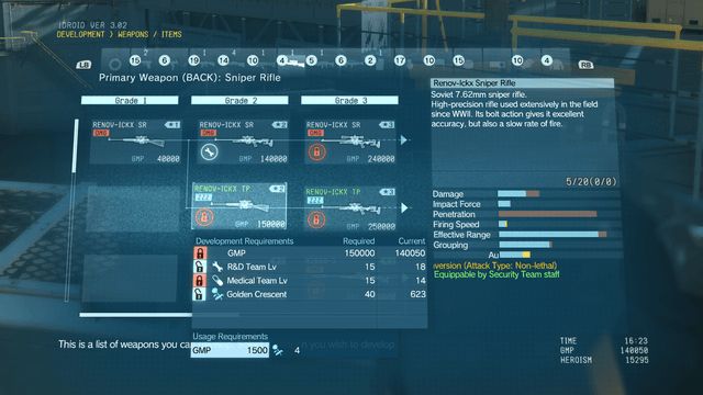 metal gear solid v upgrades