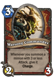 Major Patron nerf coming to Hearthstone s Warsong Commander   Hearthstone  Heroes of Warcraft - 82