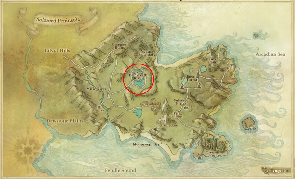 archeage map with levels