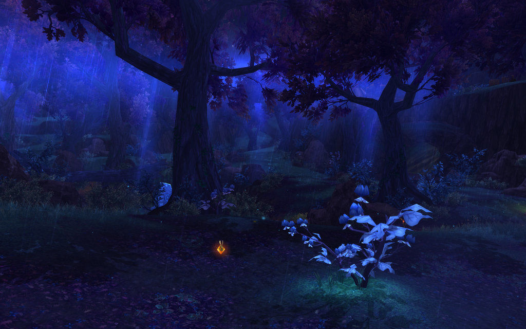 pretty purple tree in shadowmoon valley draenor