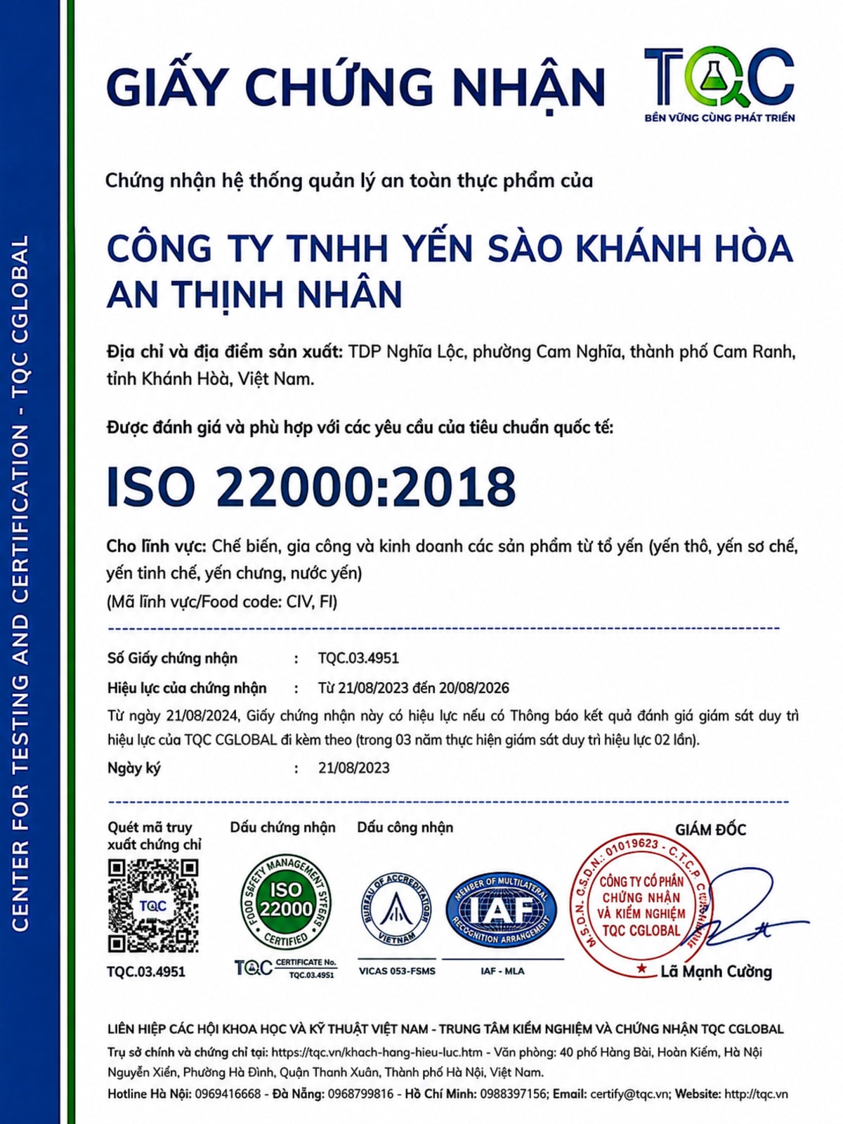 Chứng nhận HACCP Codex Alimentarius