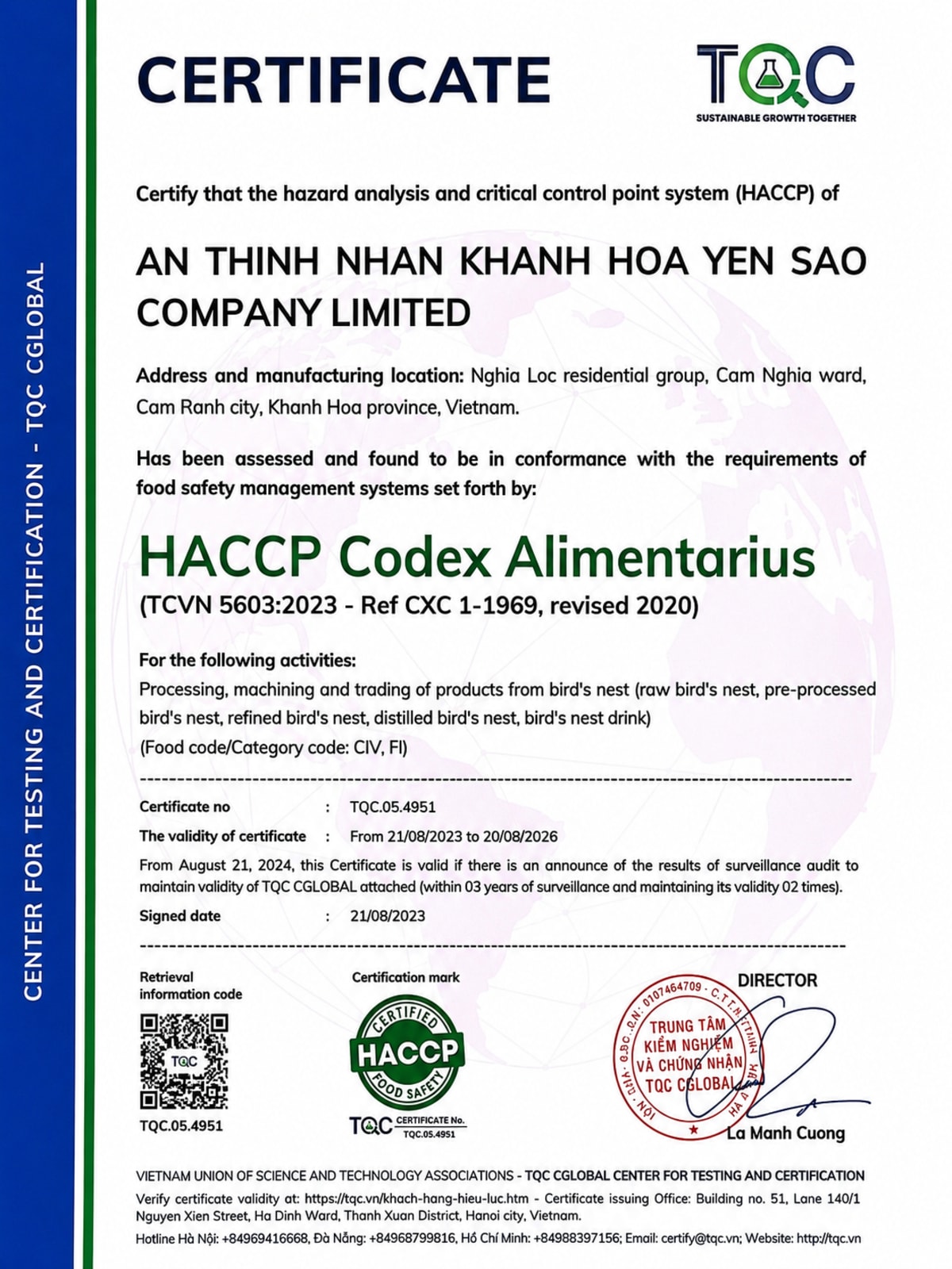 Chứng nhận Thương hiệu mạnh quốc gia