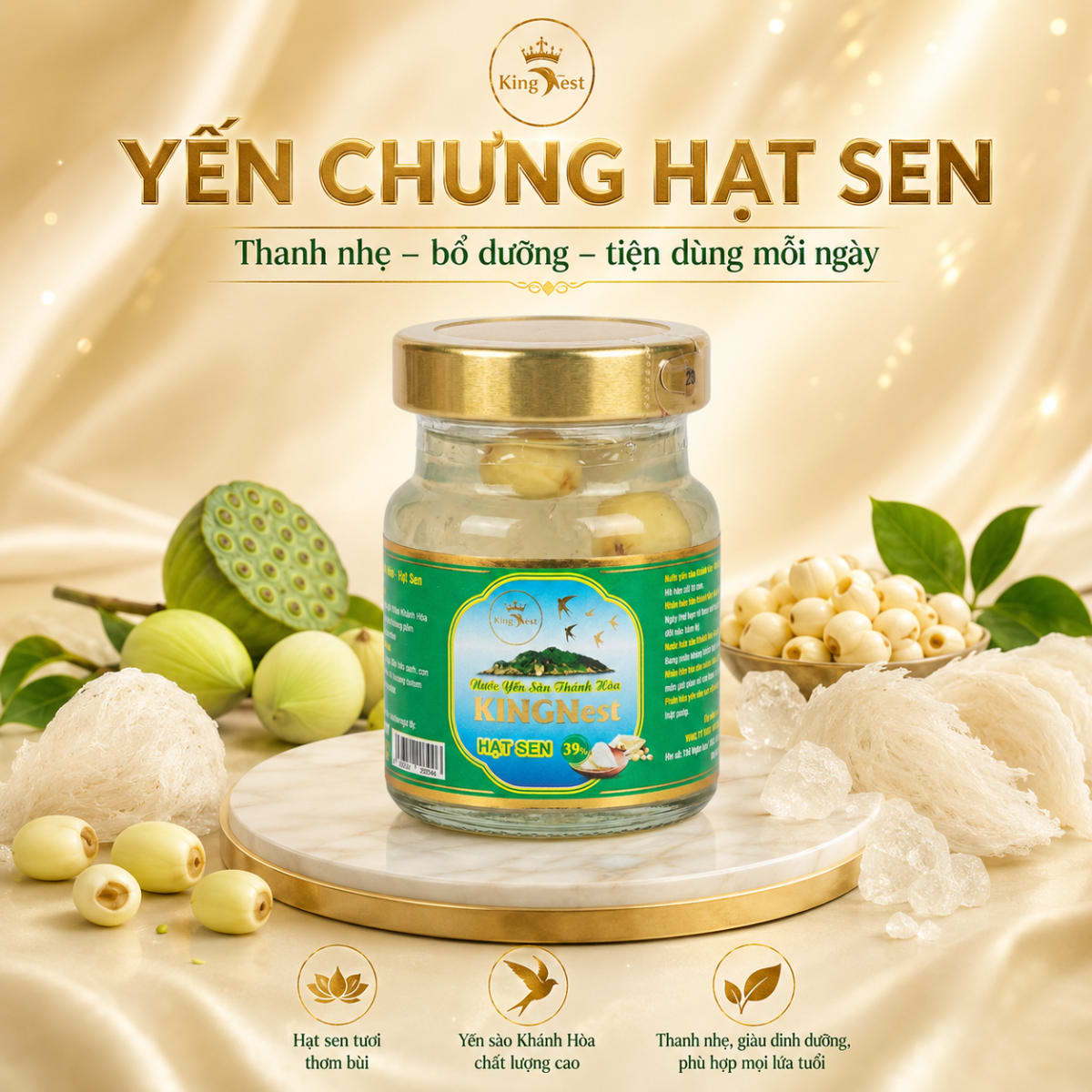 Yến Chưng Hạt Sen