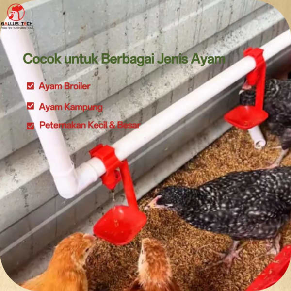 Foto Lintu-A9 Cup Drinker Otomatis Ayam Broiler 3/4 Inci 1000 pcs sudut 2 - InfoBroiler