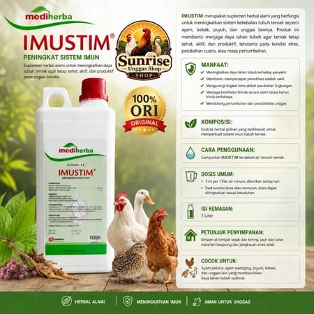 Foto MEDION IMUSTIM 1 Liter Peningkat Sistem Imun Pada Hewan Unggas sudut 1 - InfoBroiler