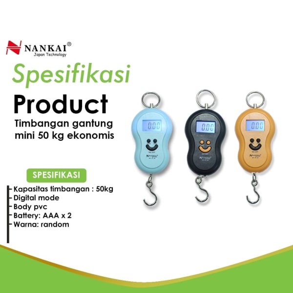 Foto Timbangan Gantung Mini 50kg Ekonomis Nankai sudut 1 - InfoBroiler