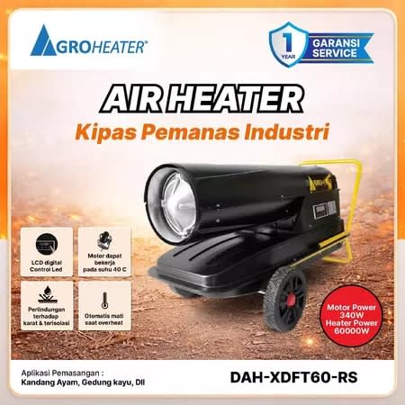 Foto Diesel Air Heater 220-240V, 60KW, 340W Pemanas Kandang Ayam sudut 4 - InfoBroiler