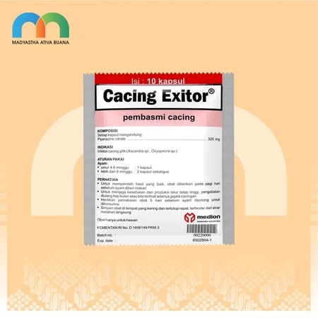 Foto Cacing Exitor Sch 10 Kps Medion Obat Cacing Ayam - InfoBroiler
