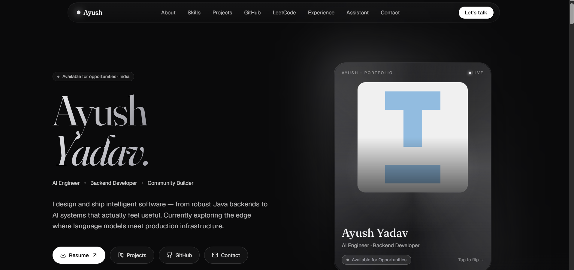 Personal Portfolio Website