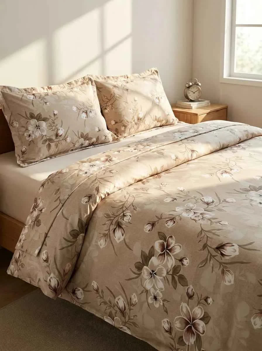 3-Piece Tone Botanical Bed Spread Set