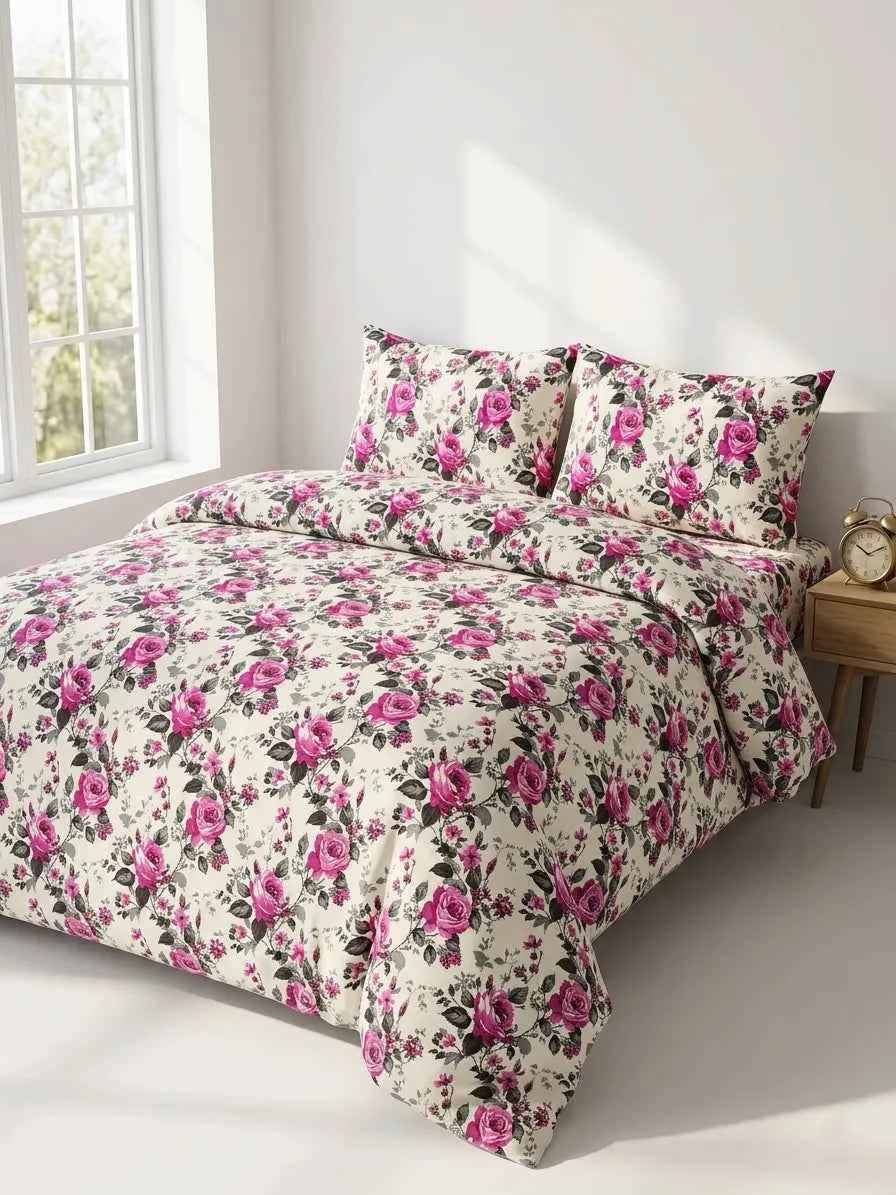Magenta Bloom Bedsheet