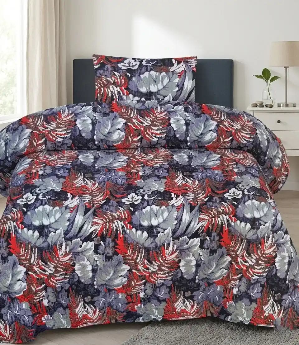Tropical Fern-SIngle Bedsheet Pair - Baytak Noor