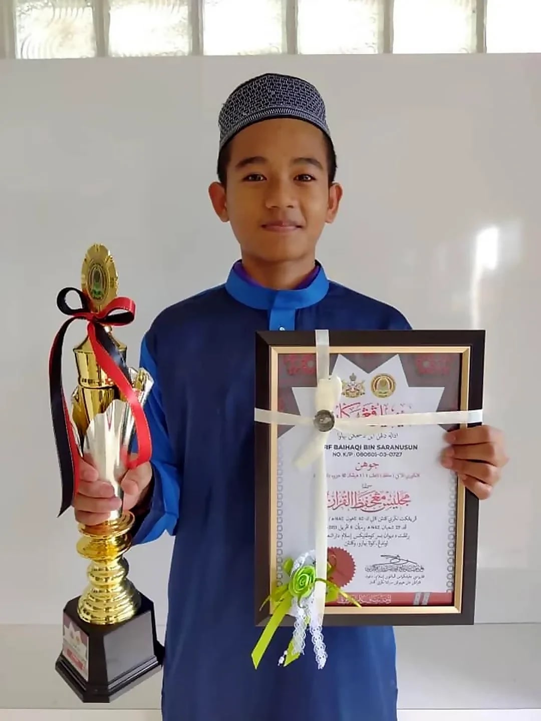 Afif Baihaqi bin Saranusun, Johan, Pertandingan Hafazan Peringkat Negeri Kelantan 2021