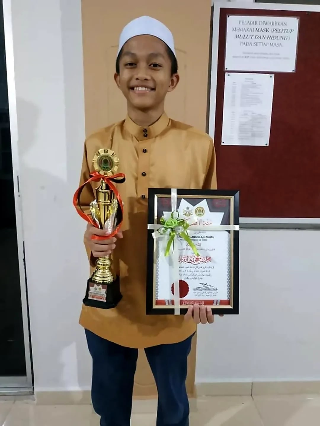 Muaz bin Abdullah Zuhdi, Tempat Ketiga, Pertandingan Hafazan Peringkat Negeri Kelantan 2021