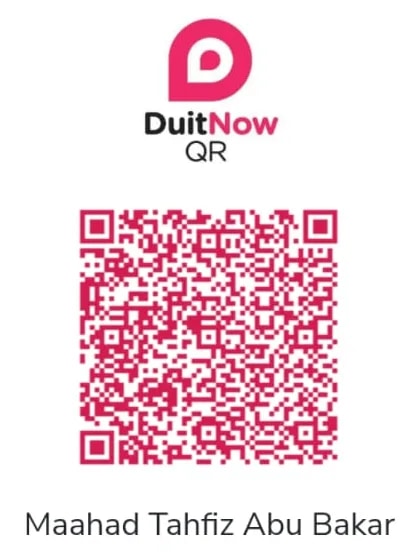 Bank Islam DuitNow QR code in the name of Maahad Tahfiz Abu Bakar