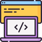 An Icon Of A Laptop Displaying A Code.