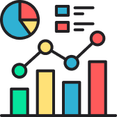 A Colorful Graph And Pie Chart Displayed At Home.