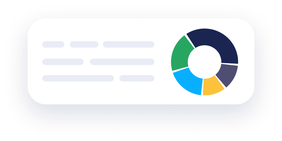 A Business Card Featuring A Pie Chart.