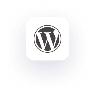 The Wordpress Logo On A Blue Background.
