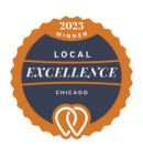A Badge With The Words Local Excellence Chicago.