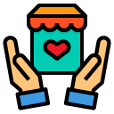 Two Hands Surrounding A Green Gift Box With An Orange Lid And A Heart Symbol On It, Reflecting The Personalized Touch Akin To Local Seo Services For Small Businesses.