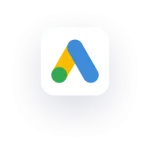 The Google Adwords Logo On A Blue Background.