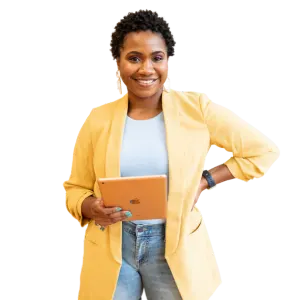 Woman Holding A Tablet