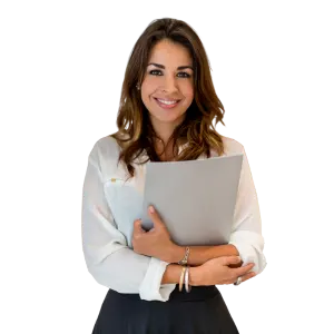 Smiling Female Real Estate Agent Holding A Folder