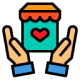 Two Hands Surrounding A Green Gift Box With An Orange Lid And A Heart Symbol On It, Reflecting The Personalized Touch Akin To Local Seo Services For Small Businesses.