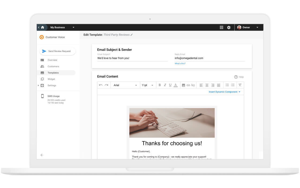 Customize your email templates