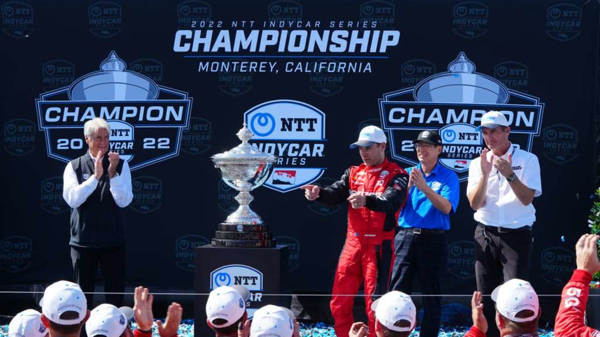 photo from the season-ending IndyCar race at WeatherTech Raceway Laguna Seca