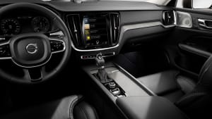 interior shot of the backseat of the Volvo V60 wagon