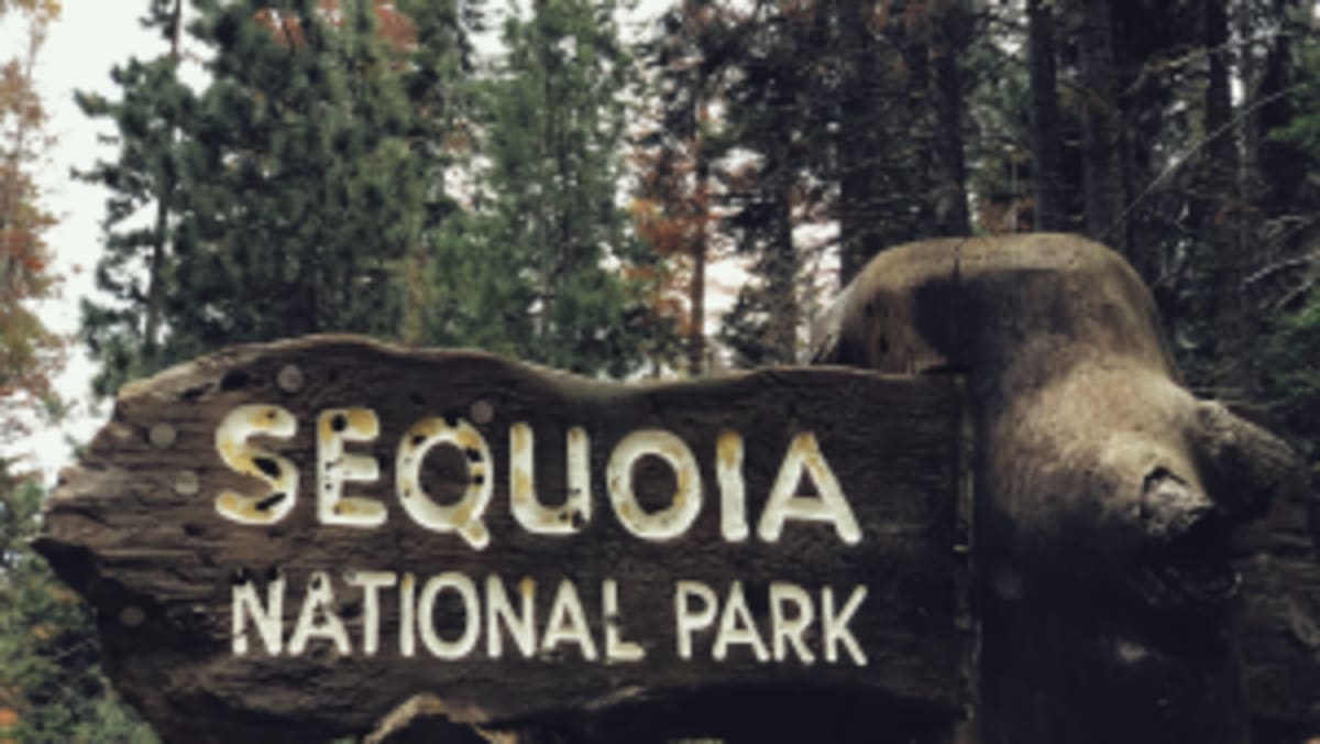 sequoia national park entrance sign