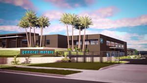 Rendering of the planned exterior of the GM Advanced Design Center in Pasadena