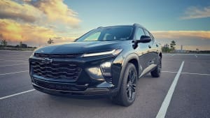exterior of a black 2024 Chevrolet Trax Activ