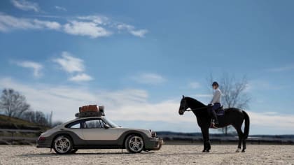 RUF Rodeo Concept next to a horse with rider