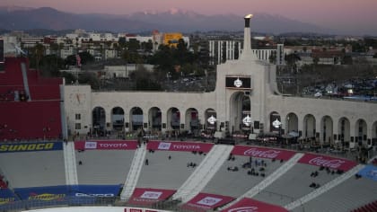 The Los Angeles Coliseum suited up for NASCAR racing