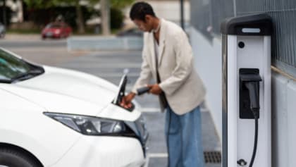 electric car being charged